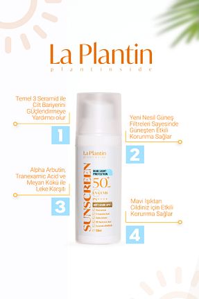 کرم ضد آفتاب صورت SPF 50 + La Plantin Plant Inside - کد 849649849