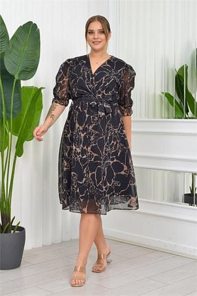 لباس سایز بزرگ مشکی زنانه سایز بزرگ dipmoda - کد 864189731