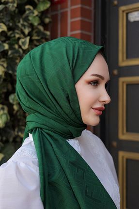 شال سبز زنانه پنبه پلی استر QASSA SHAL - کد 864028890