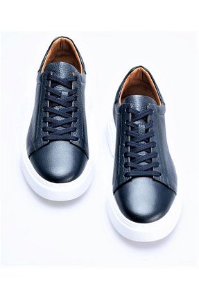 کفش کلاسیک سرمه ای مردانه چرم خالص BAGSSHOES - کد 458493103