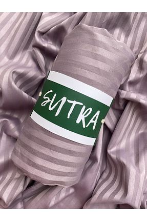ست ملحفه دونفره بنفش پنبه - ساتن sutra - کد 789381296