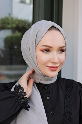 شال طوسی زنانه پنبه پلی استر QASSA SHAL - کد 864028889