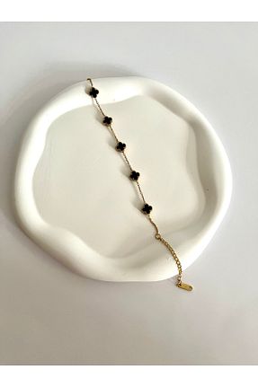دستبند استیل (فولاد) مشکی زنانه استیل ضد زنگ stainles steel - کد 864061712