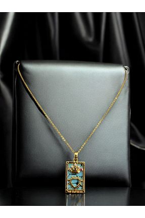 گردنبند استیل ( فولاد ) طلائی استیل (فولاد) GLANZEND - کد 863808621