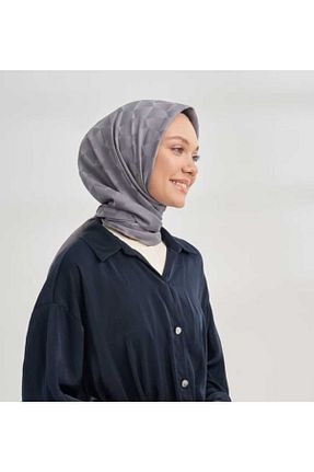 روسری طوسی پنبه ای ARMANDA - کد 864098289