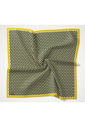 روسری زرد هندسی Silk Home - کد 864111551