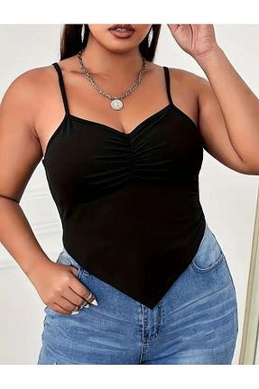 نیم تنه سایز بزرگ مشکی زنانه Lion Collection - کد 864345818