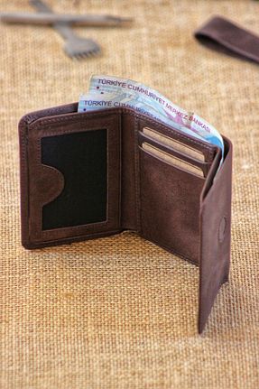کیف پول قهوه ای مردانه سایز متوسط matleather - کد 864123048