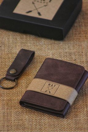 کیف پول قهوه ای مردانه سایز متوسط matleather - کد 864123048