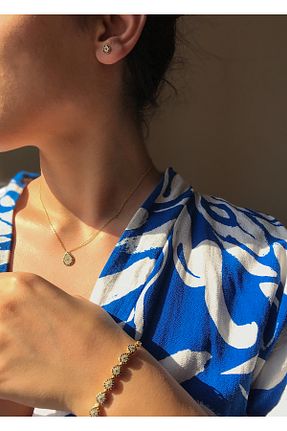 ست نقره طلائی زنانه زیرکن Inure Jewelry - کد 824308348