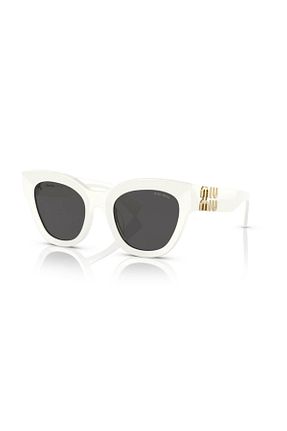 عینک آفتابی سفید زنانه UV400 Miu Miu - کد 747033410