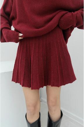 ست بالاتنه و پائین تنه زرشکی زنانه تریکو Kurtayfashion - کد 864164136