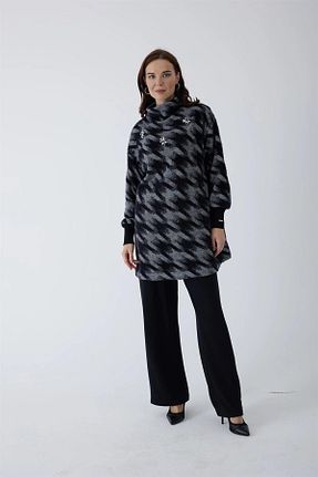 ست بالاتنه و پائین تنه حجاب مشکی زنانه رگولار Moodbasic - کد 813278904