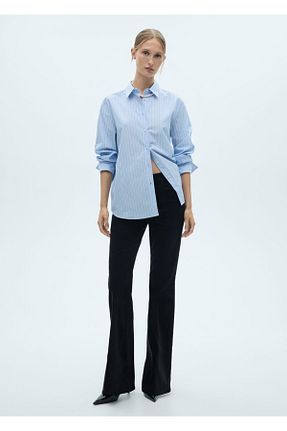 شلوار جین مشکی زنانه رگولار MANGO - کد 860272660