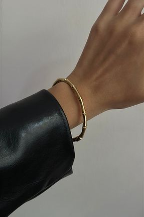 دستبند استیل (فولاد) طلائی زنانه استیل (فولاد) Okko Store - کد 864212905