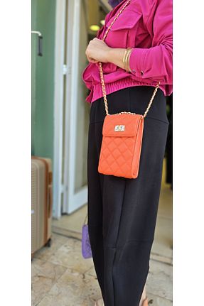 کیف دوشی نارنجی زنانه چرم مصنوعی Kemo Bags - کد 841347020