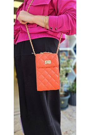 کیف دوشی نارنجی زنانه چرم مصنوعی Kemo Bags - کد 841347020