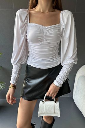 بلوز سفید زنانه Kalp bacc - کد 864281389