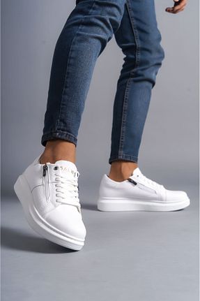 کفش اسنیکر سفید مردانه بند دار rabellashoes - کد 864358002