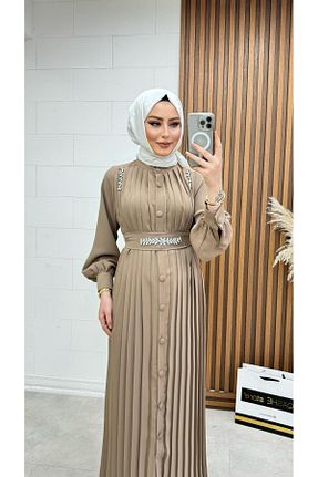 ست بالاتنه و پائین تنه قهوه ای زنانه بافتنی SamPLUS - کد 864348175