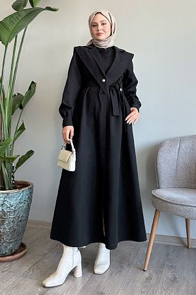 ترنچکت حجاب مشکی زنانه پلی استر InStyle - کد 864375997