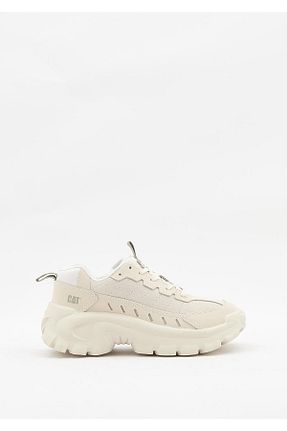 کفش اسنیکر بژ مردانه بند دار Caterpillar - کد 864375393