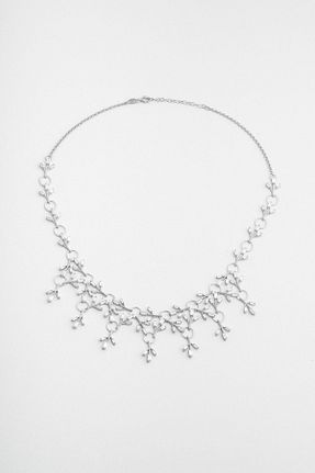 گردنبند نقره سفید زنانه 925 عیار So Chic - کد 864365337