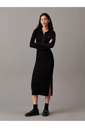 لباس مشکی زنانه بافتنی Calvin Klein - کد 864671563