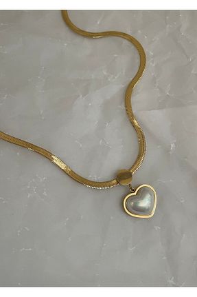 گردنبند استیل ( فولاد ) طلائی زنانه استیل (فولاد) MELENY - کد 864397761