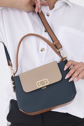 کیف پستچی آبی زنانه چرم مصنوعی CRESSBERRY - کد 864398316