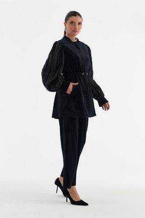 ست بالاتنه و پائین تنه مشکی زنانه بافتنی YAFA CLOTHING & ACCESSORIES - کد 864405319