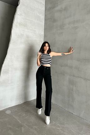 شلوار جین مشکی زنانه پاچه گشاد XRAY JEANS - کد 864405949