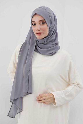 شال طوسی زنانه شیفون Aisha
