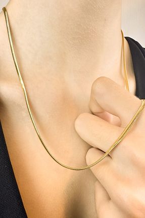 گردنبند طلا زرد مردانه 14 عیار KRAFTIVA JEWELRY - کد 864676021