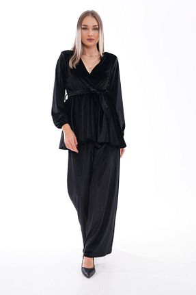 ست بالاتنه و پائین تنه حجاب مشکی زنانه اورسایز VOVSTYLE - کد 864411186