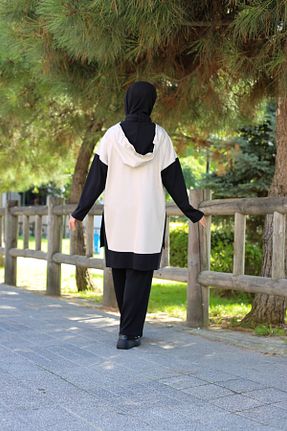 ست بالاتنه و پائین تنه حجاب مشکی زنانه Straight Pieef - کد 864418030