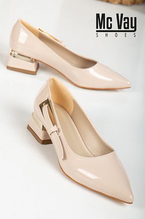 بابت بژ زنانه چرم لاکی Mc vay Shoes - کد 864425563