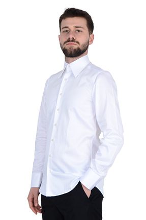 پیراهن سفید مردانه اسلیم فیت Cengiz İnler - کد 845380631