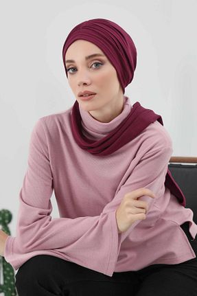 کلاه شنای حجاب زرشکی زنانه Aisha