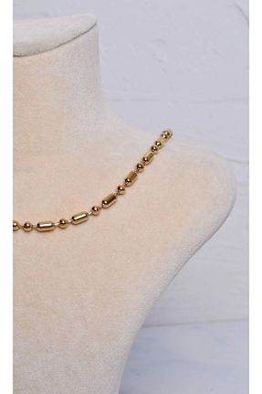 گردنبند استیل ( فولاد ) طلائی زنانه استیل (فولاد) shiva accessorie - کد 827006258