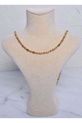 گردنبند استیل ( فولاد ) طلائی زنانه استیل (فولاد) shiva accessorie - کد 827006258