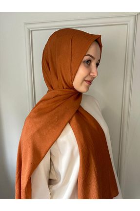 شال نارنجی زنانه پنبه ای Azrina - کد 864430935