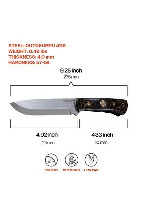 اکسسوری چاقو و قمه قهوه ای KAM KNIFE - کد 749108739