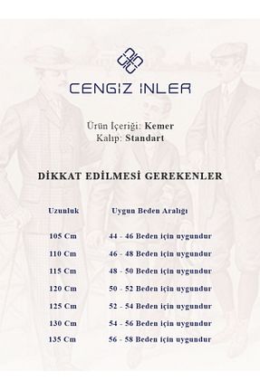 کمربند سرمه ای مردانه چرم خالص Cengiz İnler - کد 353460781