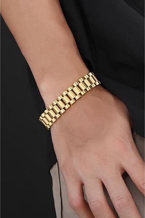 دستبند استیل (فولاد) طلائی زنانه استیل (فولاد) The Collection - کد 865207633