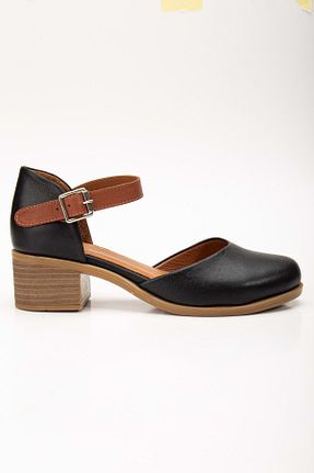 صندل مشکی زنانه پاشنه ضخیم ANALİN SHOES - کد 824509547