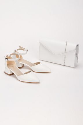 کفش پاشنه بلند کلاسیک سفید زنانه چرم مصنوعی mermaid shoes - کد 864465984