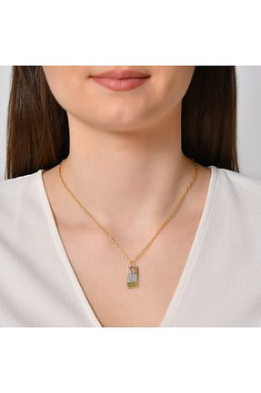 گردنبند نقره طلائی زنانه 925 عیار Çakıl Jewelry - کد 799655971