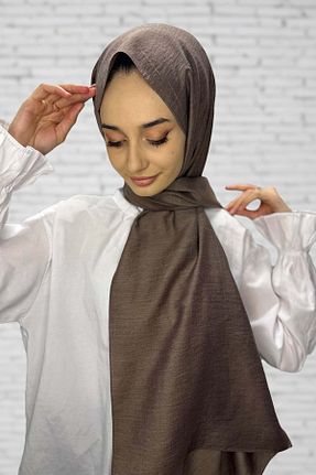 شال قهوه ای زنانه پنبه ای Shecarf - کد 864472794