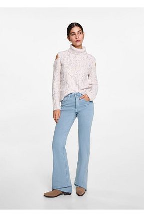شلوار آبی زنانه پنبه ای MANGO Teen - کد 864475828